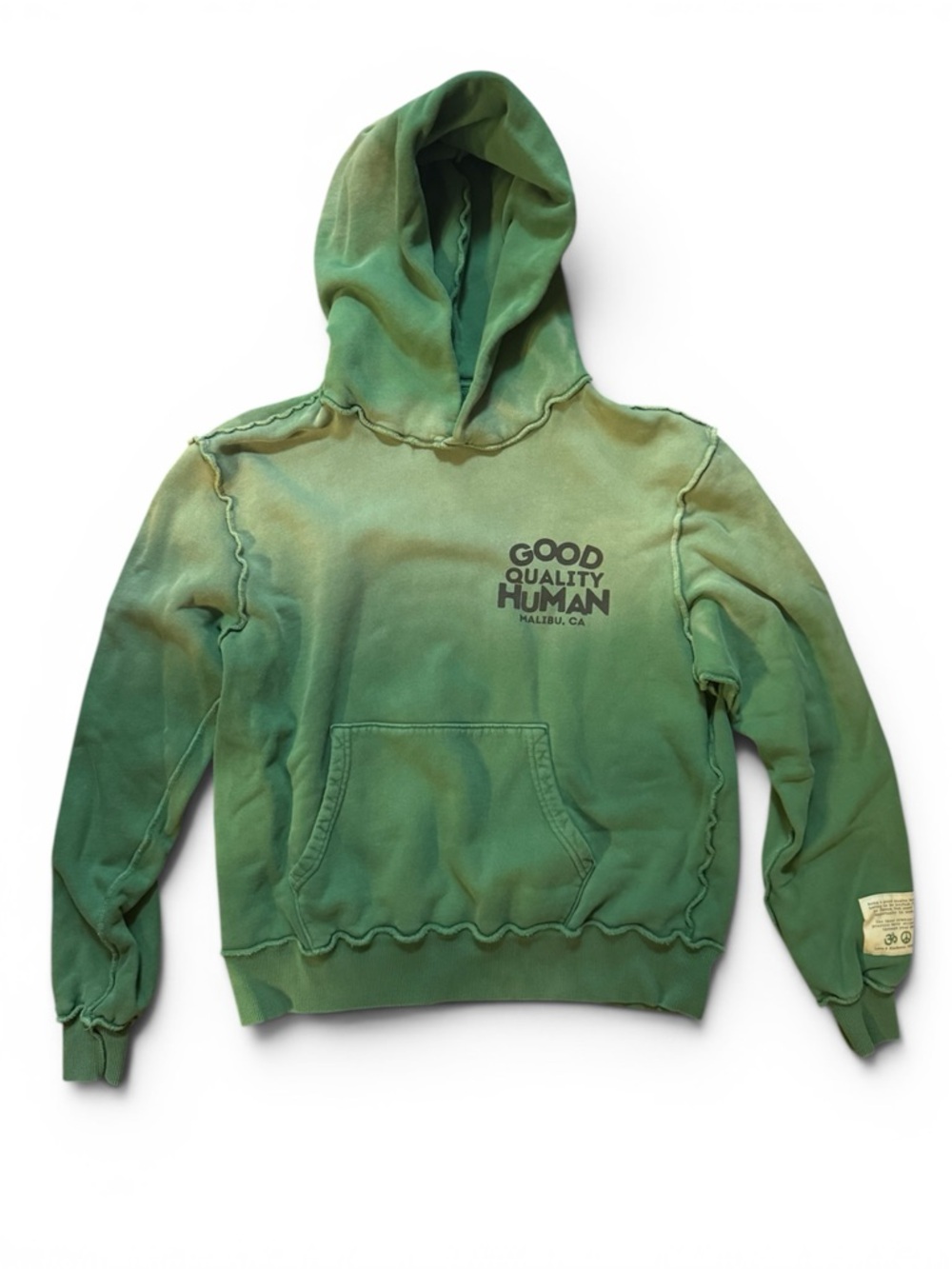 Good Quality Human unisex Green Tie-Dye Hoodie Sweatshirt